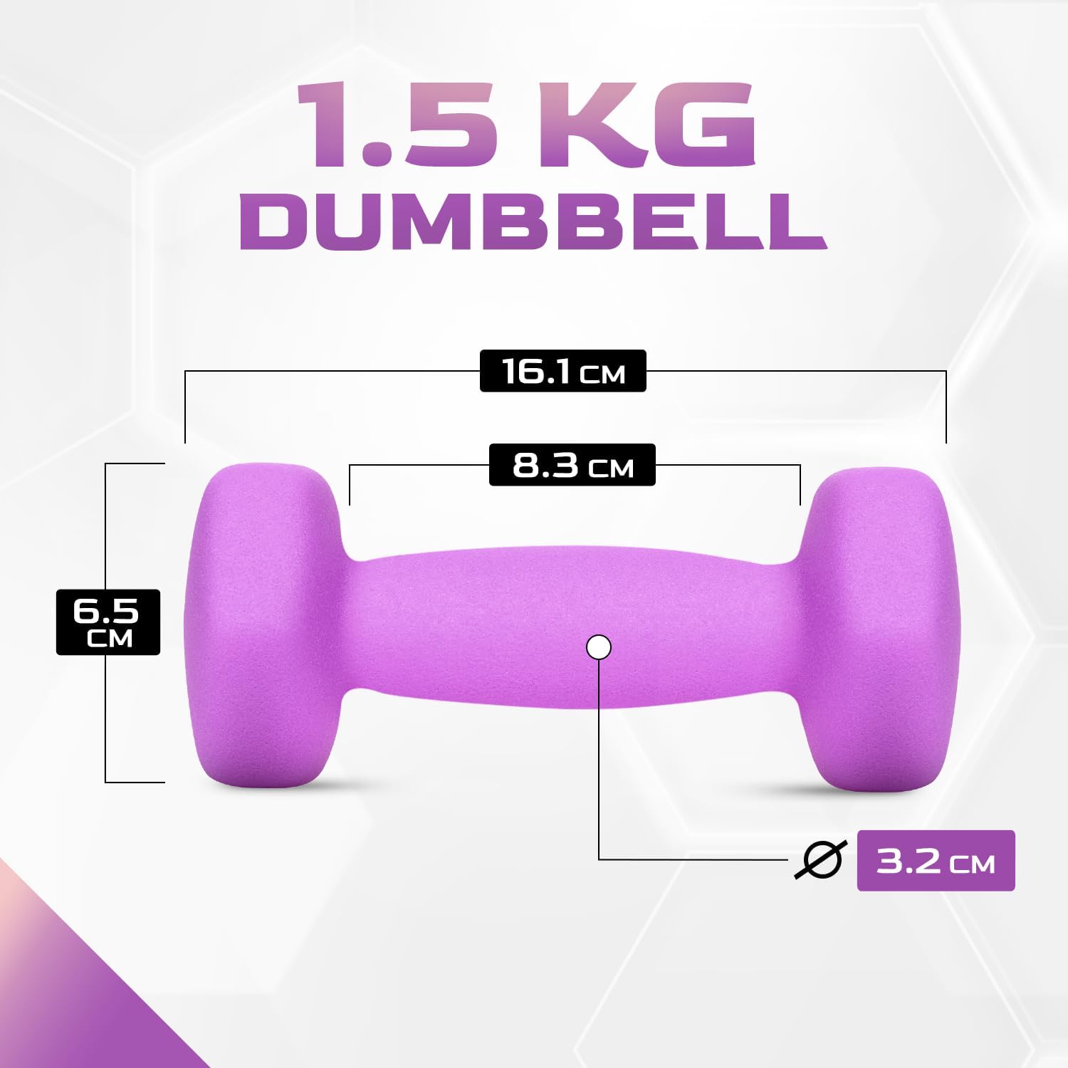 Yes4All Hex Neopren-Hanteln-Set, Gewichte für Krafttraining, Yoga, Pilates – Hanteln-Set mit 2 Hanteln, Set für Damen und Herren – Bild 2