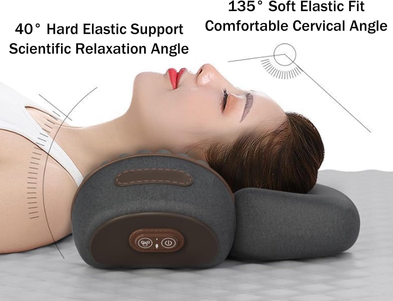 Elektrisches Nackenmassagegerät mit Wärme, 2025 Upgrade Entspannungskissen für Nacken-Zervikal-Massagekissen, Nacken-Traktions-Schulter-Korrektor zur Schmerzlinderung, Tiefengewebe – Bild 3