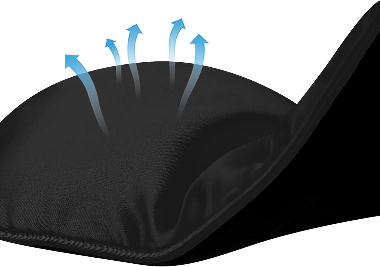 Amazon Basics – Schwarze, gebogene Schlafmaske aus natürlicher Maulbeerseide mit verstellbarem Riemen – Bild 6