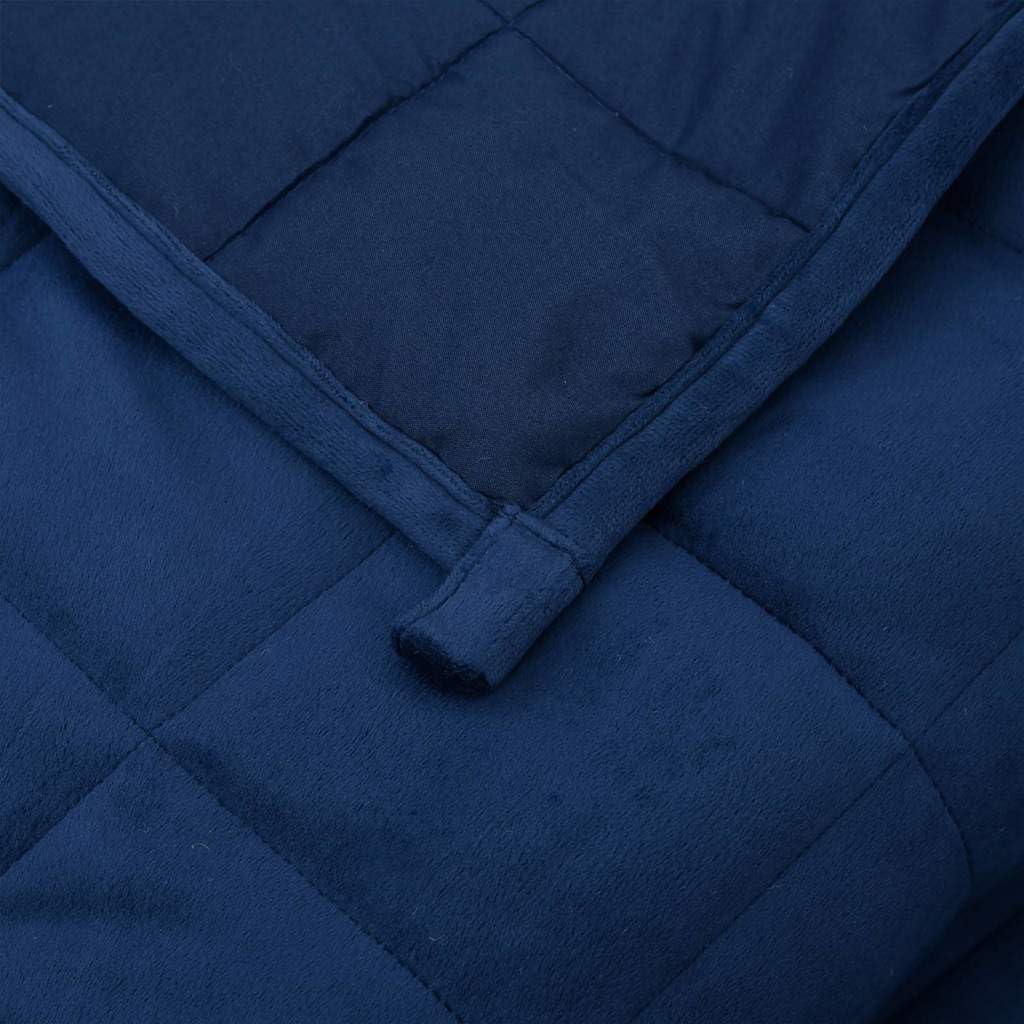 vidaXL Gewichtsdecke, Therapiedecke, Schwere Decke, Einschlafhilfe, Entspannungsdecke, Einschlafhilfe, Schwerkraftdecke, Blau, 155 x 220 cm, 7 kg Stoff – Bild 5