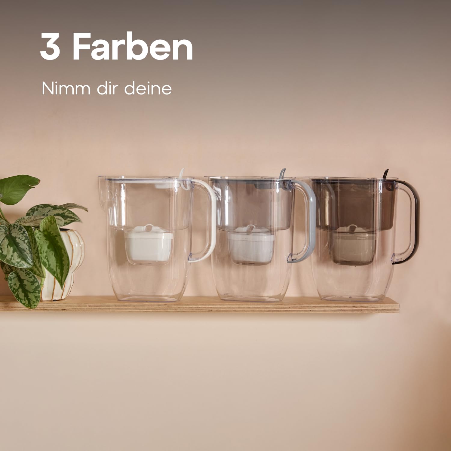 AQUAPHOR Frischwasserfilterkanne 3,2 L – Filterkanne mit 1 Maxfor+ Kartusche – Trinkwasserfilter reduziert Kalk & Chlor – Für Kaffee, Tee & Trinkwasser – Schwarz – Bild 9