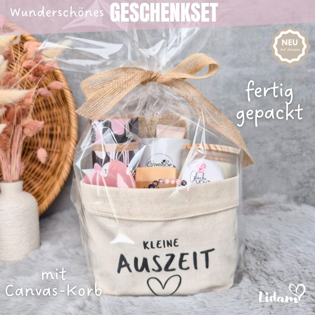 Wellness-Geschenkkorb für Frauen, Geschenkset Frau, kleine Auszeit, Geschenk Frau in Geschenktüte, Wellness-Geschenk, Geschenke für Freundin, Geburtstagsgeschenk für Frauen, Entspannungsgeschenk – Bild 4