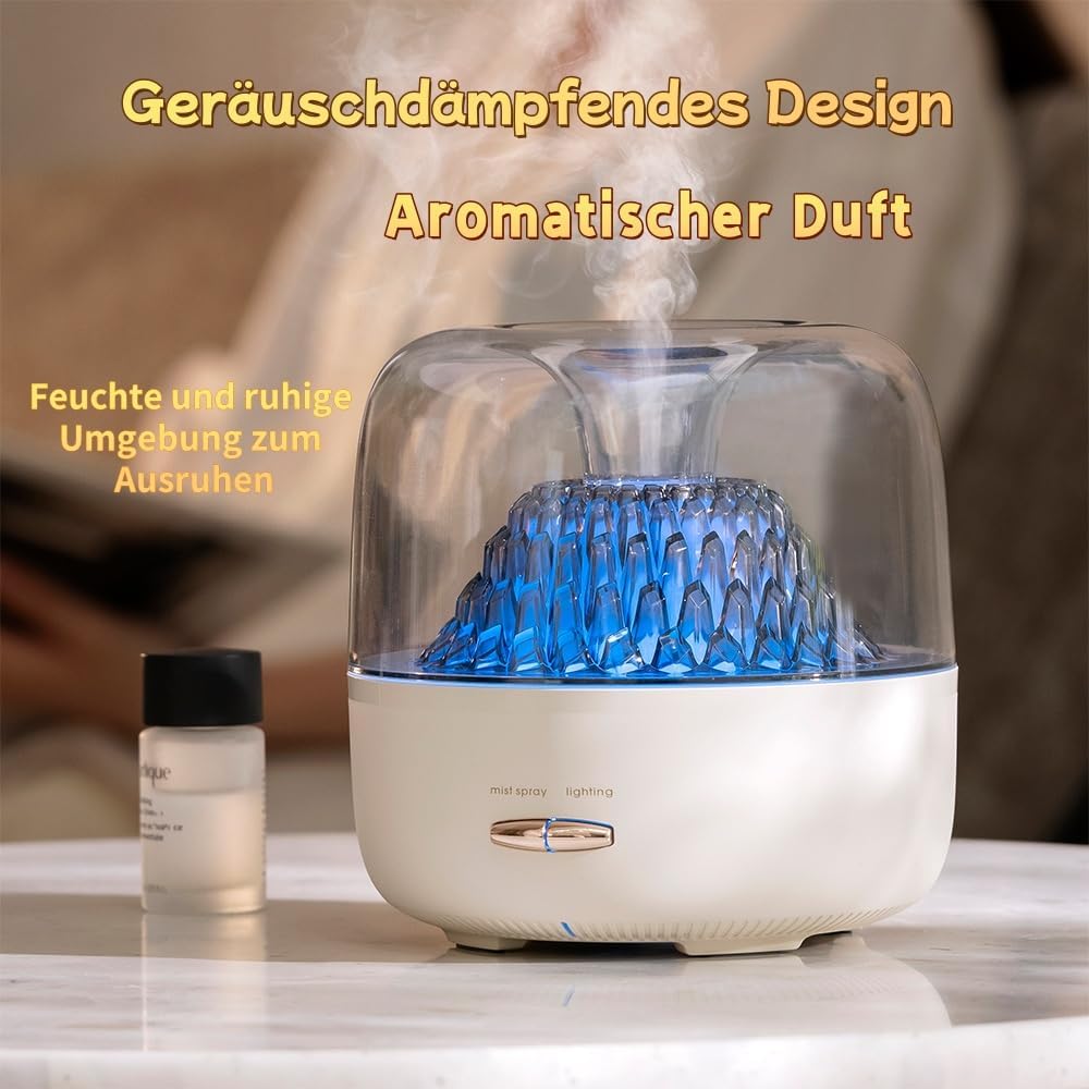 Aroma-Diffusor 200 ml, Premium-Aromatherapie-Ultraschall-Luftbefeuchter, elektrischer Raumduft-Diffusor mit Fernbedienung, elektrischer Ölbrenner mit 7-Farben-LED-Licht, Aroma-Entschärfer – Bild 6