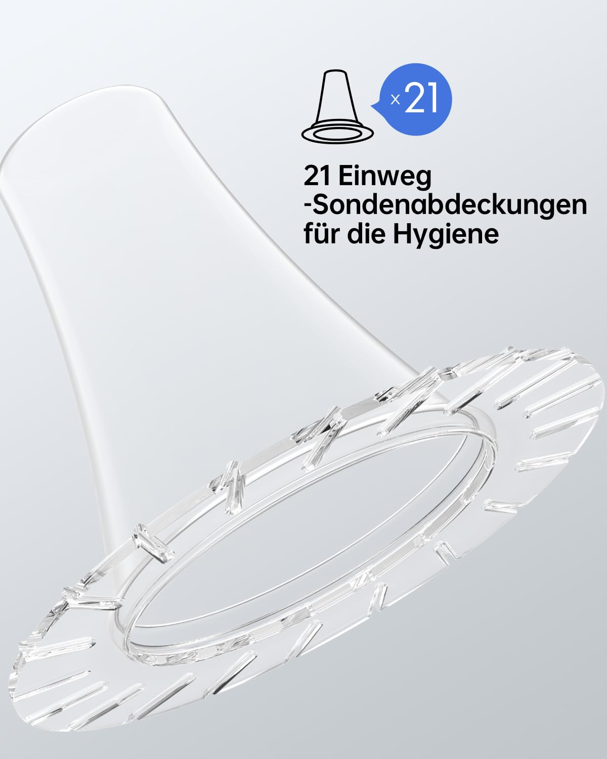 Fieberthermometer Ohr für Erwachsene und Kinder, hochpräzises 1-Sek.-Ohrthermometer, 30 Speicherabrufe, 3-Farben-Fieberalarm, mit 21 Einweg-Sondenhüllen und Aufbewahrungsbox (LCD weiß) – Bild 7