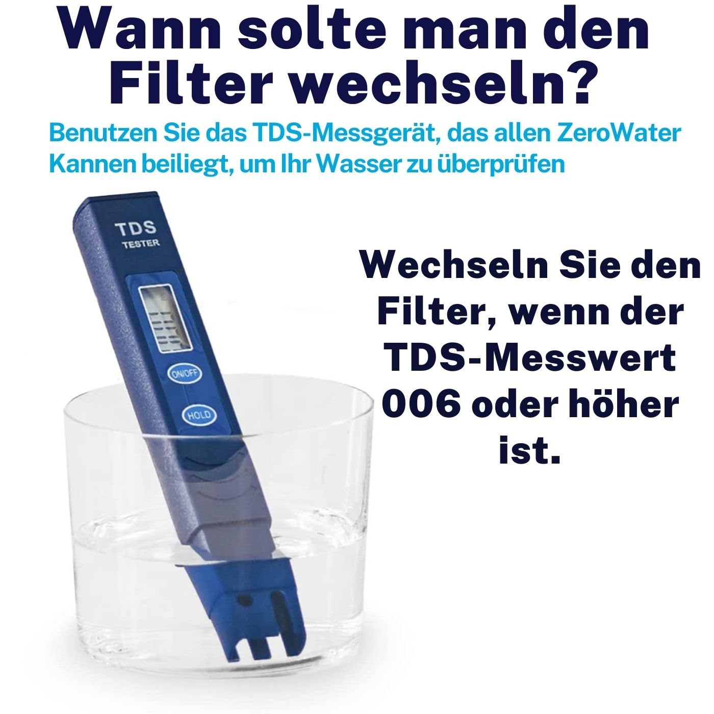 ZeroWater 7 Cup ZP-007RP 1,7 Liter blauer Wasserfilterkrug | Kühlschranktürdesign mit 5-stufigem Filtersystem, Wasserfilterkartusche im Lieferumfang enthalten – Bild 5