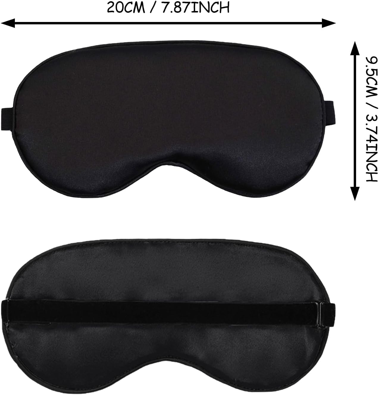 3 Stück Schlafmasken, Schlafmasken mit verstellbarem Gummiband für Damen, Herren und Kinder, weiche Verdunkelungs-Nachtmaske, Schlafmaske, zum Schlafen, Nickerchen, Flug, Meditation, Reisen – Bild 2