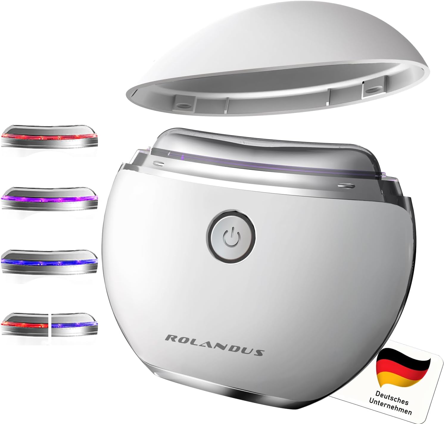 EMS Gua Sha, Rolandus Gesichtsmassagegerät Gua Sha elektrisch mit Vibration und Wärme, Gesichtsformungswerkzeug mit rotem, blauem, grünem und buntem Licht, Gesichtsmassagegerät für Gesicht, Anti-Falten, Anti-Aging