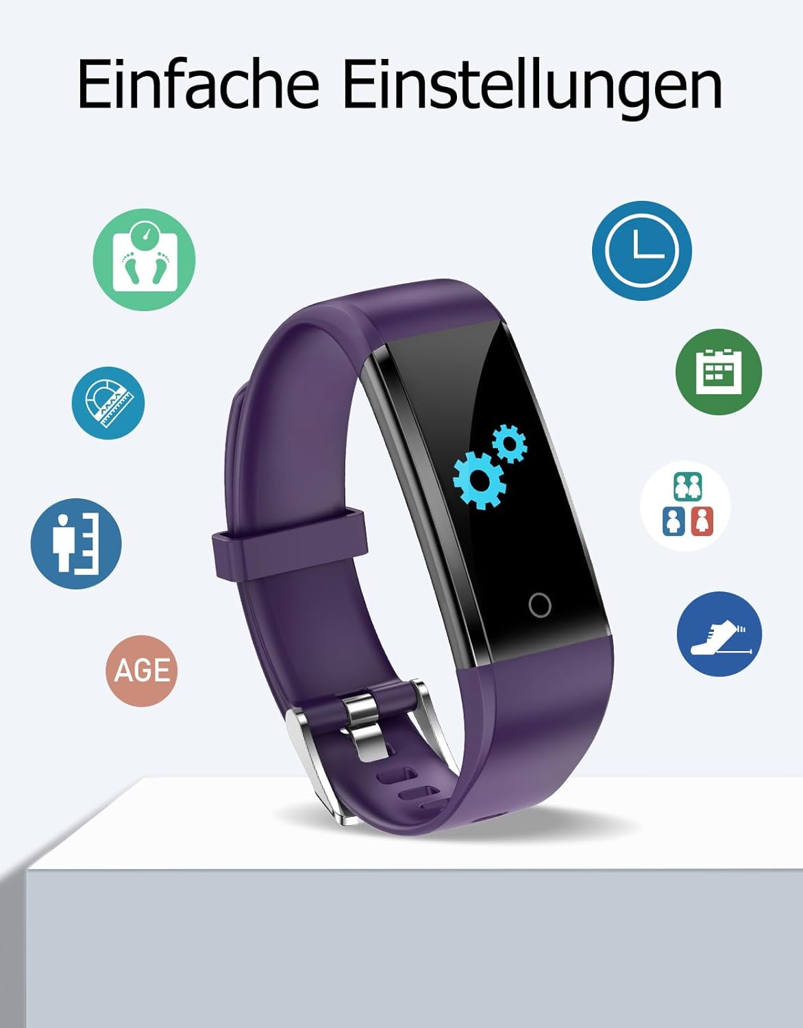 GRV Schrittzähler Uhr Ohne Bluetooth/Ohne Handy für Damen Herren Senioren Kinder,Fitness Tracker Fitnessuhr mit Schrittzähler Kalorienzähler,Schlafüberwachung Aktivitätstracker für Gehen Laufen – Bild 5