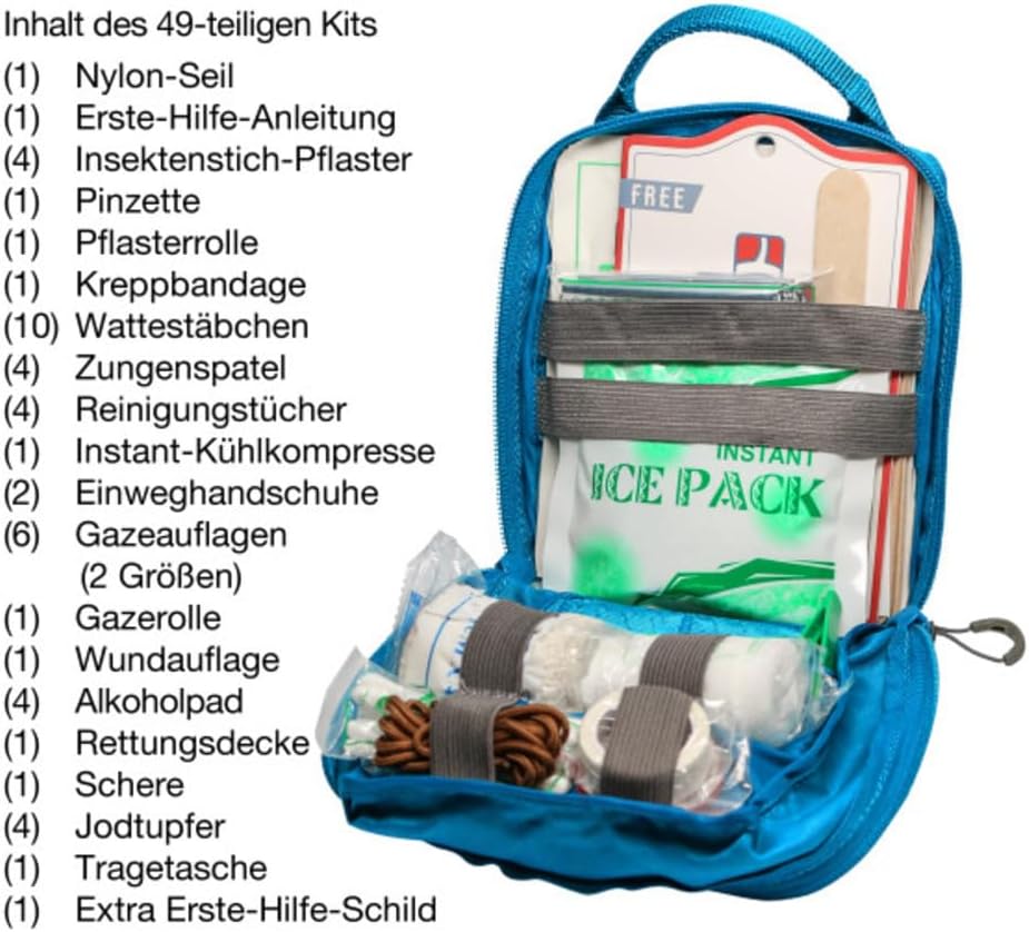 Kurgo RSG Erste-Hilfe-Set für Hunde – kompaktes Notfall-Erste-Hilfe-Set – 49-teilig – MOLLE-kompatibel – Haustier-Überlebensset – Auto- und Wanderzubehör – schneller Zugriff – Bild 5