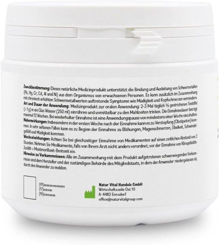 Zeobent MED Detox Ultrafeines Pulver 210g – Bild 3