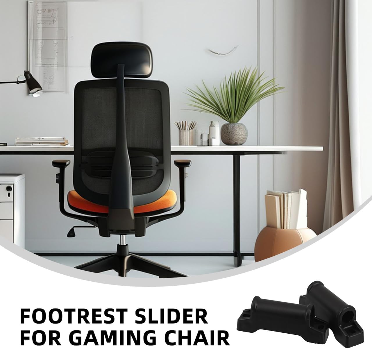 Ciieeo Fußstützen-Gleitkissen für Bürostühle und Gaming-Stühle, Stuhl-Fußstützengleiter mit glatten Kanten, einfache Montage, langlebiges Stuhlzubehör für Liege-Bürostühle, Ersatzteilpaket – Bild 6