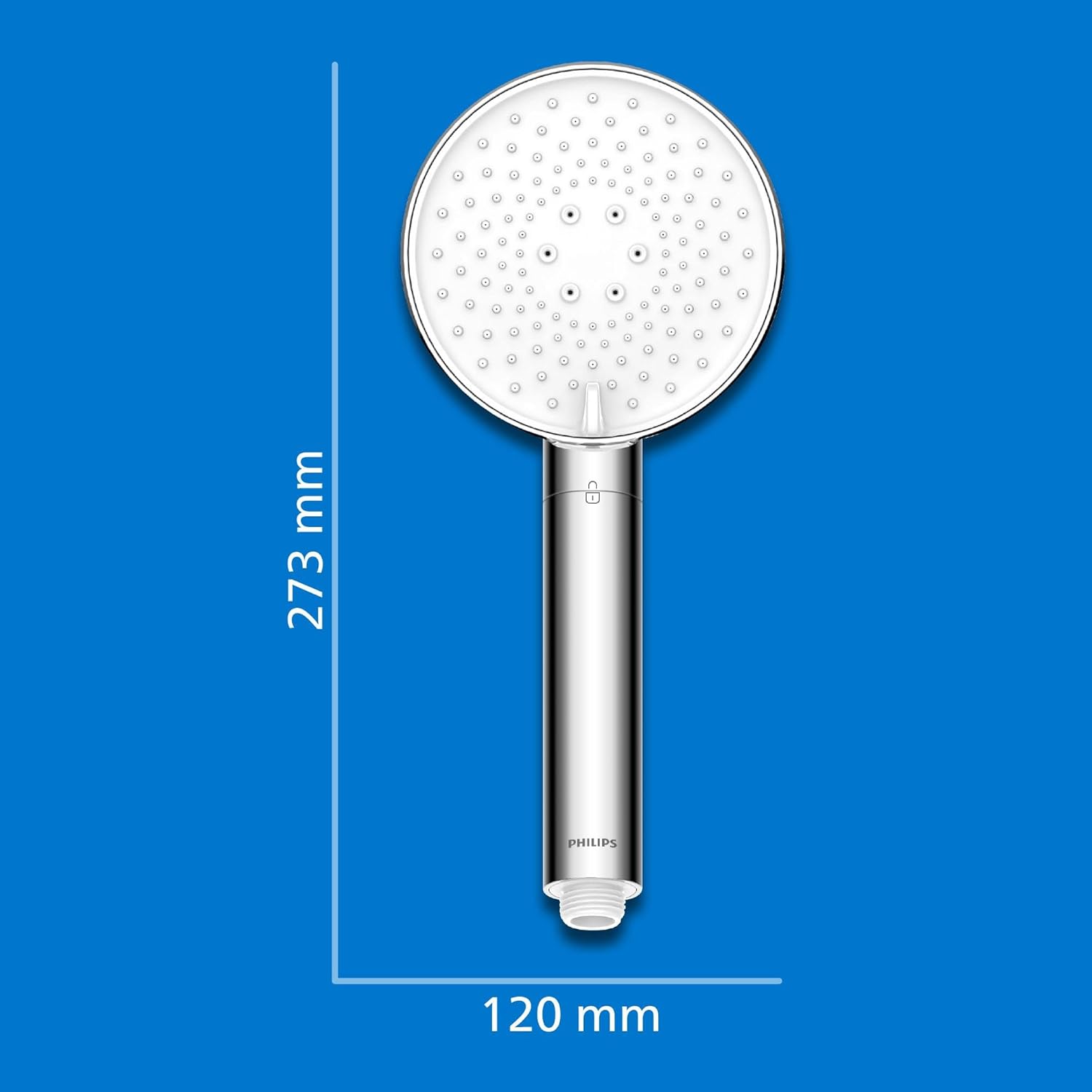 Philips Wasserduschkopf mit Filter, entfernt effektiv Chlor und andere große Partikel, drei Sprühmodi, Druckverstärkungsdesign, 1 Monat Filterkapazität, Chrom – Bild 7