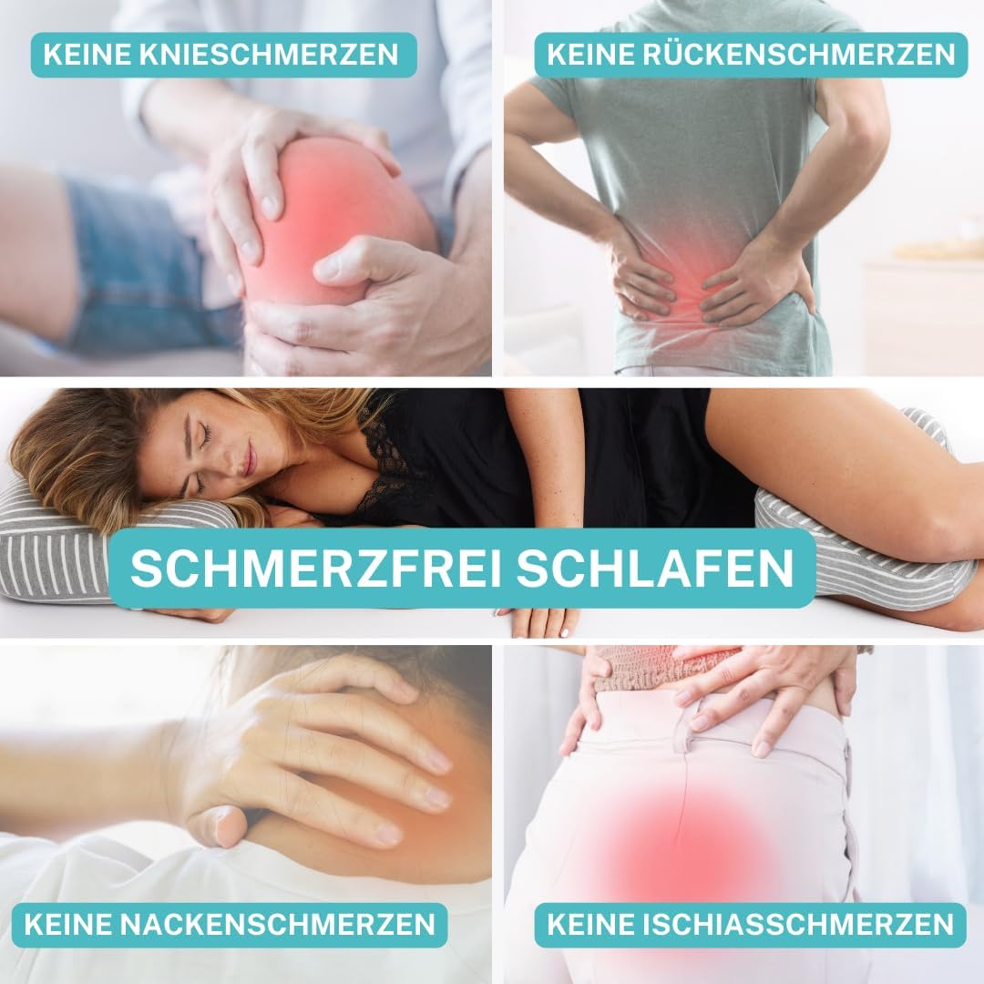 Kniekissen (das Original von Orthopäden entworfen – orthopädisches Kissen für Seitenschläfer, zur Entlastung von Rücken, Hüften, Knien, ideal für die Schwangerschaft – Bild 6