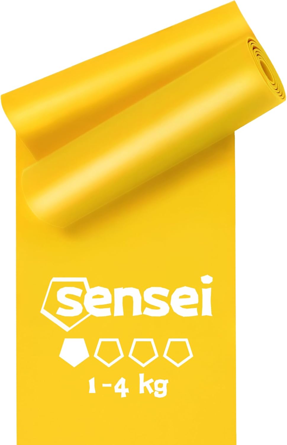 SENSEI® Gymnastikbänder & Fitnessbänder (200 cm) – Extra lange Widerstandsbänder aus 100 % Naturlatex – Ideal für Physiotherapie, Pilates, Yoga & Krafttraining – Inklusive E-Book
