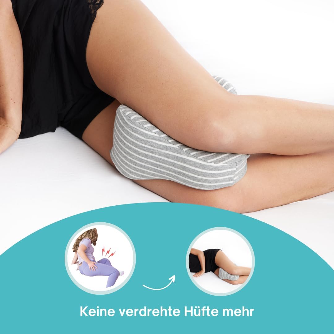 Kniekissen (das Original von Orthopäden entworfen – orthopädisches Kissen für Seitenschläfer, zur Entlastung von Rücken, Hüften, Knien, ideal für die Schwangerschaft – Bild 4