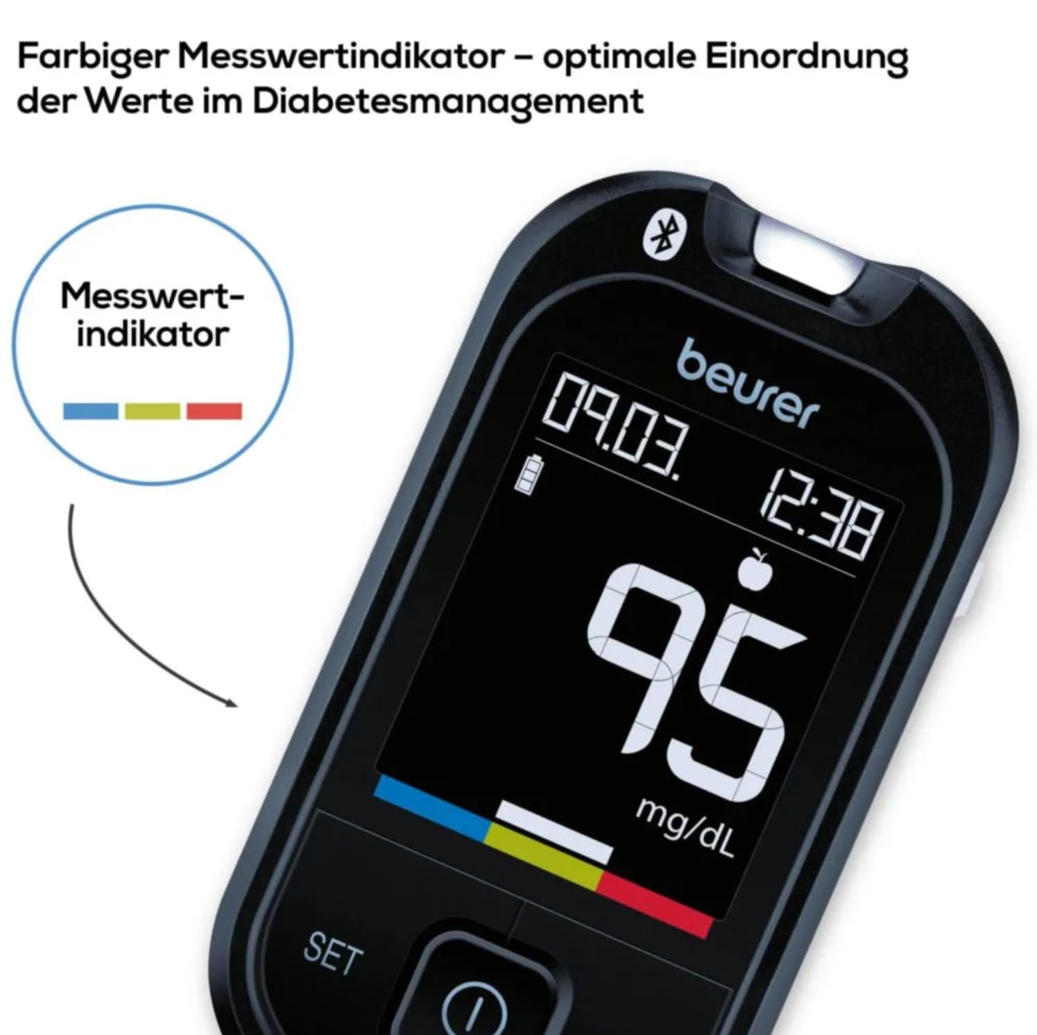 Beurer Medical GL 49 (mg/dL) Blutzuckermessgerät-Set – Bild 6