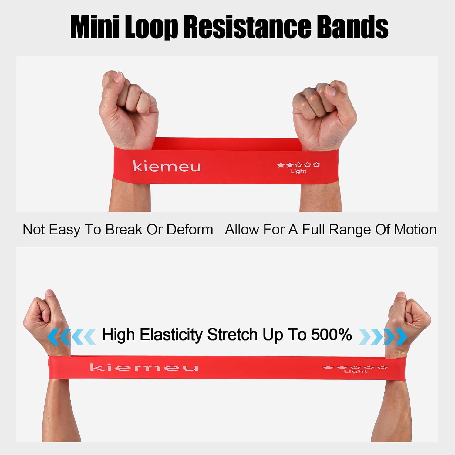 Mini Band Fitness Gummiband für Sport, Übungsband Gummiband Trainingsbänder Gummi Fitnessbänder Set, 6 cm verbreiterte Version – Bild 2