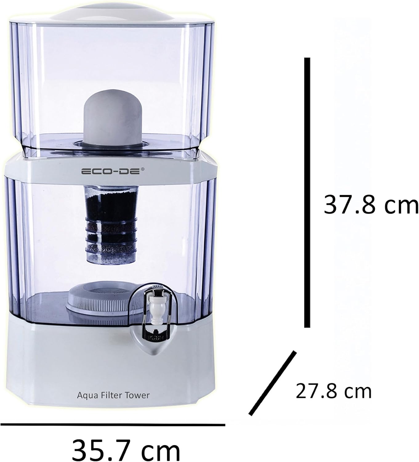 Aqua Filter Tower – Wasserbrunnen mit ECO-DE®-Filter und Luftreiniger – Bild 7