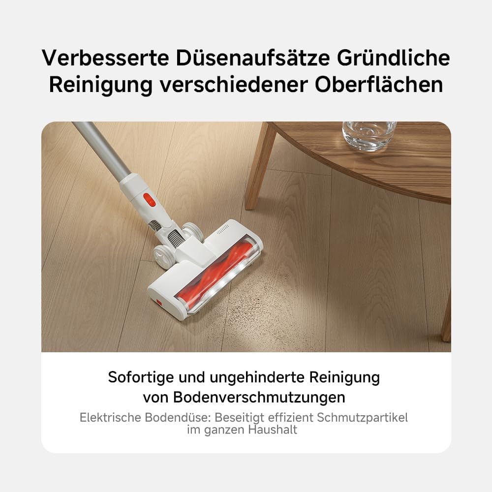 XIAOMI G20 Lite Akku-Staubsauger, 18.000 Pa Saugleistung, 40 Min. Laufzeit, Weißlicht-Stauberkennung, 2-in-1-Bürstenaufsatz, Ein-Knopf-Staubablass, für Sofarisse und Computertastaturreinigung – Bild 9