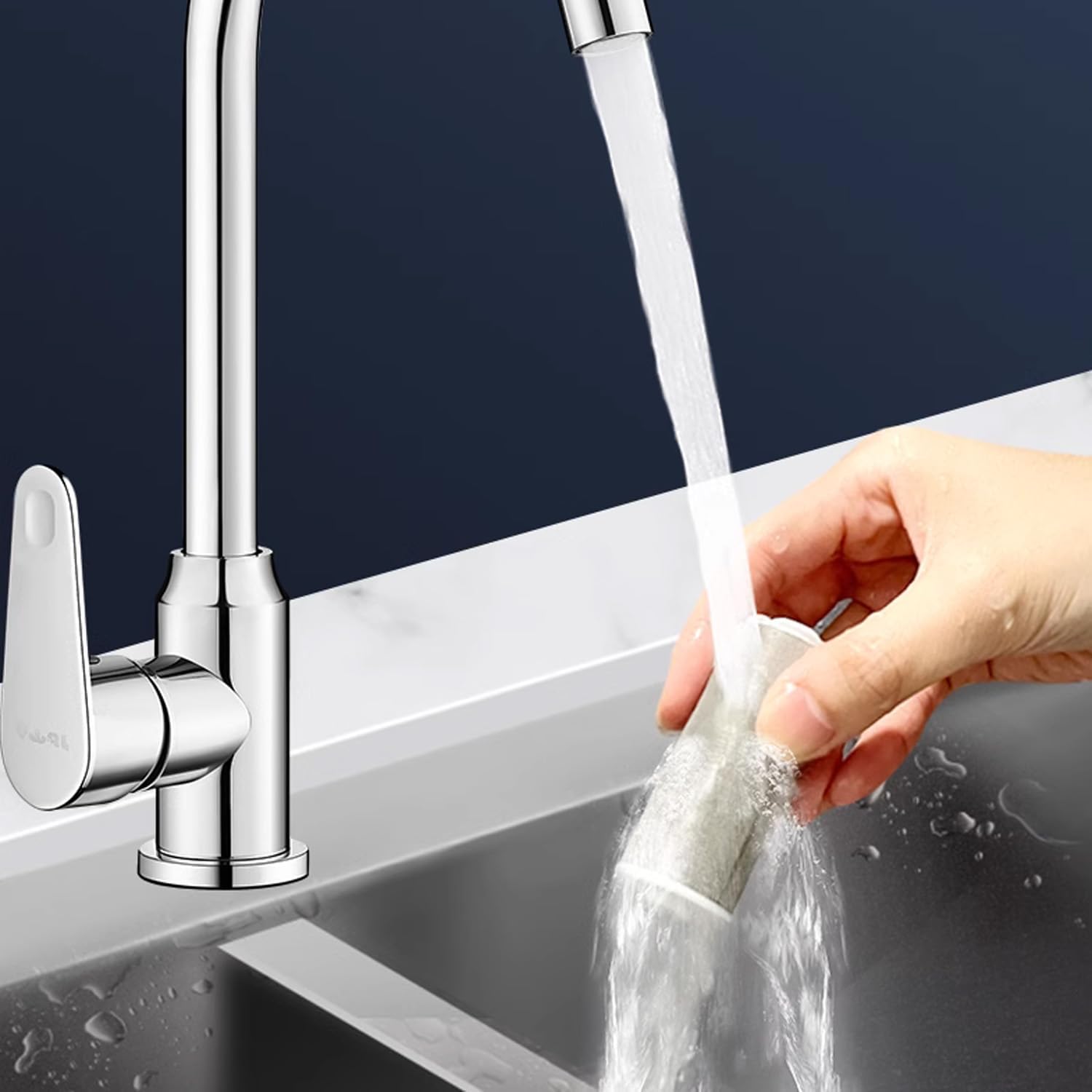 Wasserfilter Dusche, JANDH Wassersystem-Vorfilter, wiederverwendbarer Filter, mit 1/2 Zoll Innen- und Außengewinde, filtert effektiv Verunreinigungen im Wasser, geeignet für Warmwasserbereiter – Bild 5