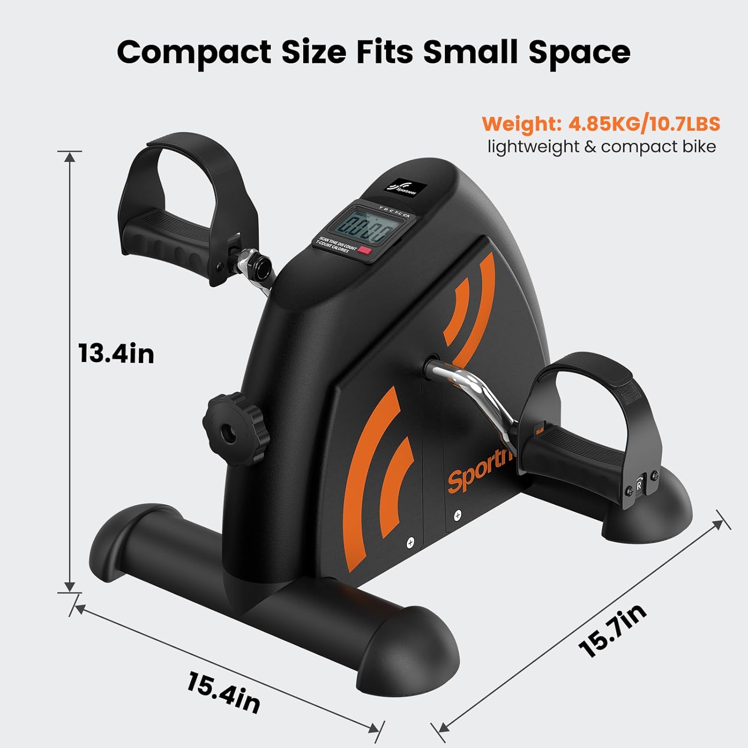 Sportneer Pedaltrainer für Senioren, Mini Heimtrainer mit LCD-Display, Fitnessgeräte für Zuhause – Tischfahrrad, Ergometer Senioren, Arm- und Beintrainer für Senioren mit Anti-Rutsch-Matte – Bild 4