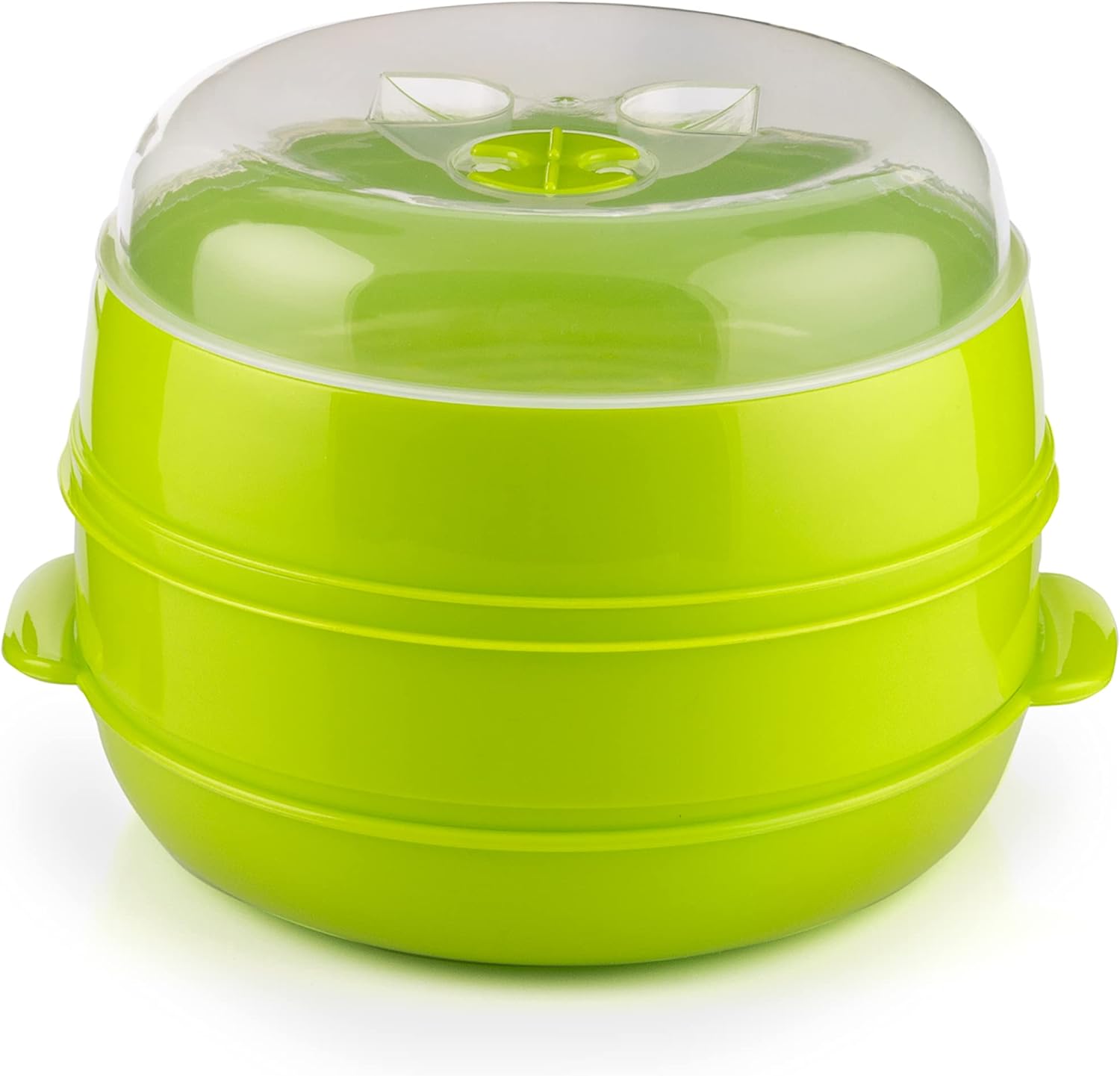 InnovaGoods Fresh Mikrowellen-Doppeldampfgarer, Grün, 22 x 12/17 cm – Bild 2