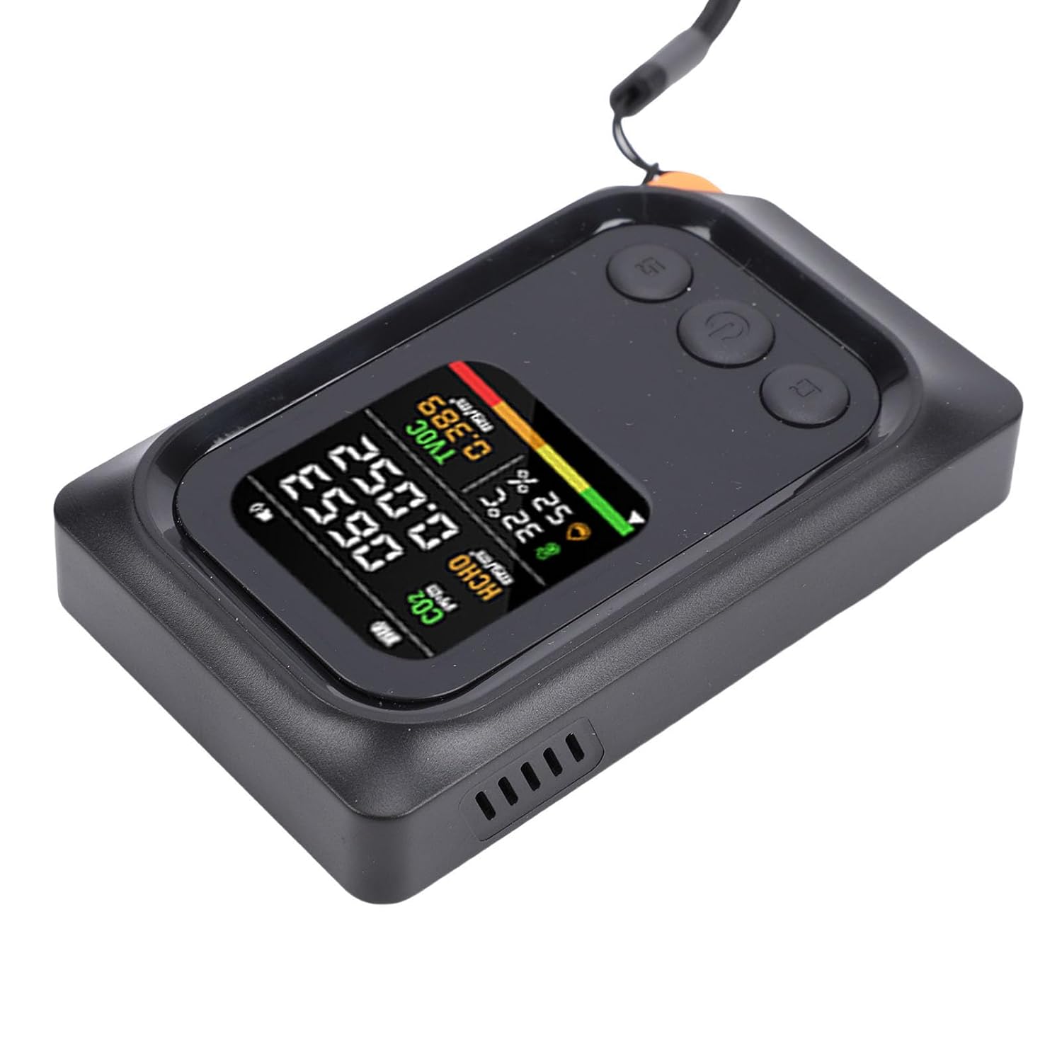 Sxhlseller 5-in-1-Luftqualitätsmonitor, professioneller Luftqualitätsdetektor mit Spracherinnerung, CO2 TVOC HCHO Temp Humid Smart Tester für Zuhause, Hotel – Bild 7