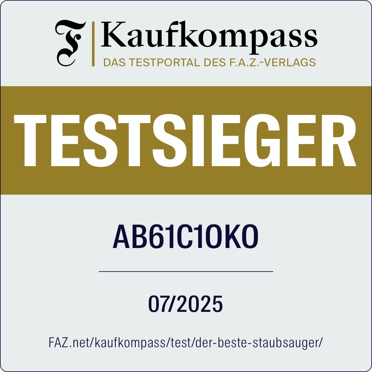 AEG Clean 6000 AB61C1OKO Öko-Staubsauger, hohe Saugleistung, zusätzliche Düsen, XL-Räder, Edelstahl-Teleskoprohr, 65 % recyceltes Material, 12 m Kabel, 850 Watt, Zubehör, grau – Bild 18