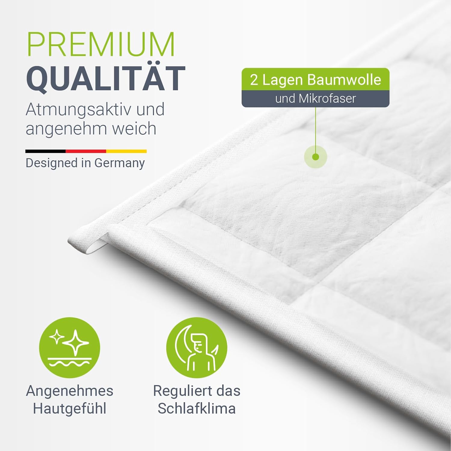 Juskys Gewichtsdecke / Anti-Stress-Therapiedecke 135 x 200 cm – beschwert, Glasperlen, Baumwolle & Mikrofaser, für Erwachsene mit Schlafproblemen – 7 kg – Bild 6