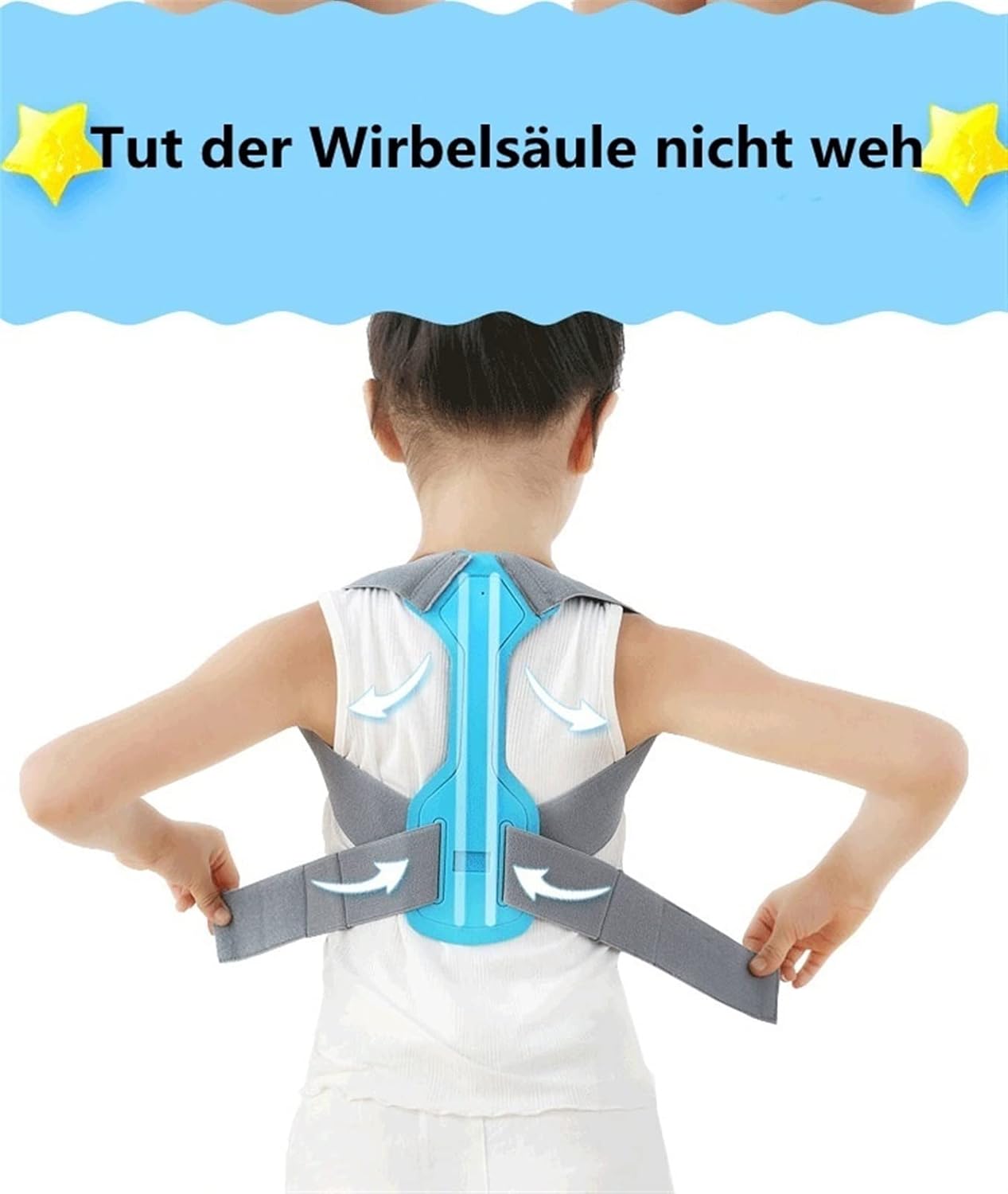 Haltungskorrektor Rücken, verstellbarer Haltungskorrektor, für Kinder und Jugendliche, Haltungstrainer zur Unterstützung der Wirbelsäule, Verbesserung der Körperhaltung, Kinderhaltungskorrektor, Unisex – Bild 3