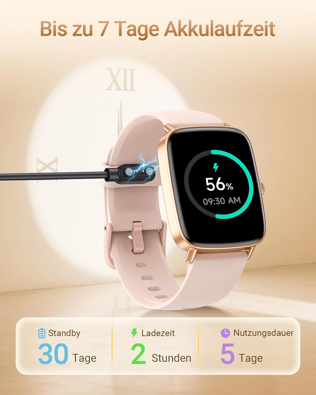 Fitpolo Damen Smartwatch mit Telefonfunktion, 1,85 Zoll Smartwatch, Fitnessuhr mit Herzfrequenz-SpO2-Schlafmonitor, Schrittzähler, 100+ Sportmodi, Sportuhr, IP68 wasserdichte Uhren für iOS – Bild 7