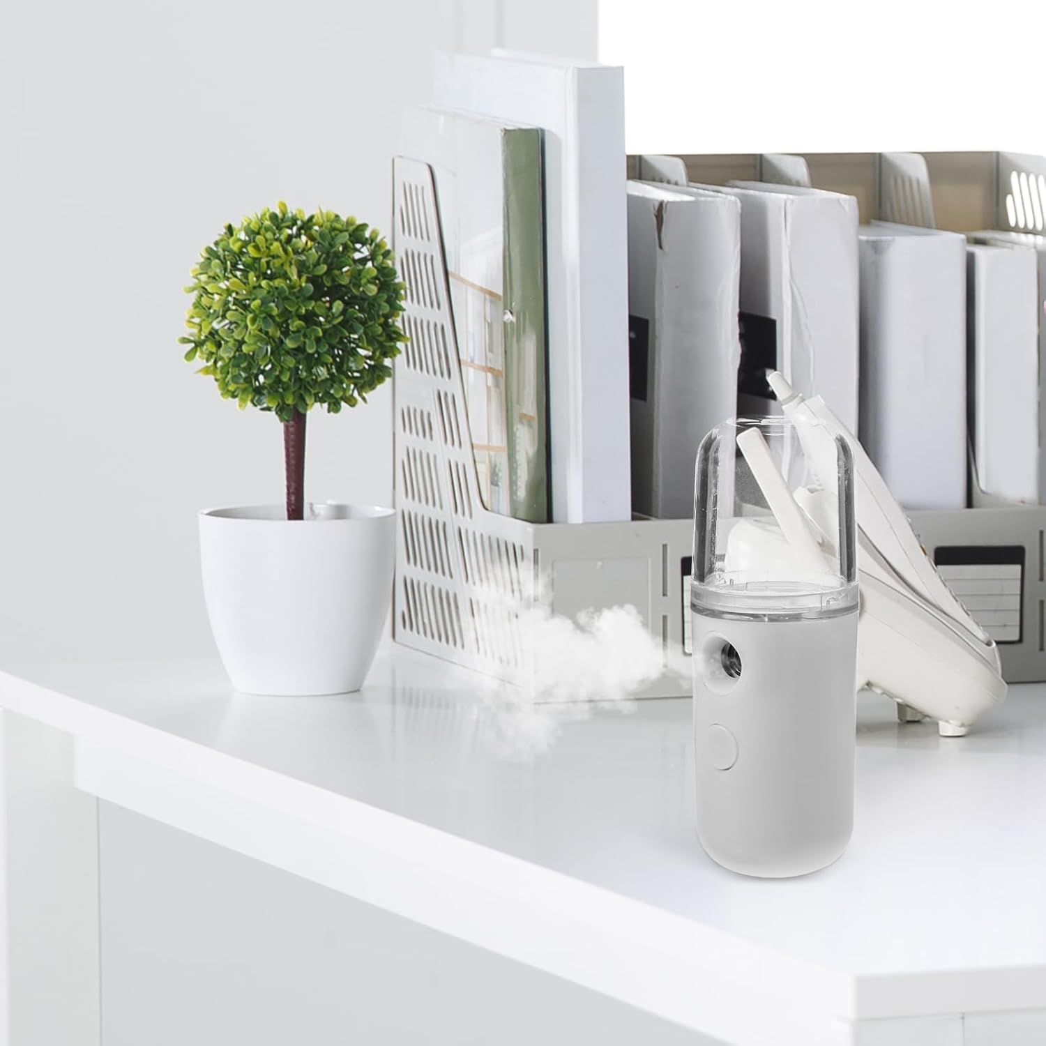 LIFKOME Mini-Luftbefeuchter, tragbarer Luftbefeuchter-Diffusor für Zuhause, Büro, Auto, 10 x 3,5 x 3,5 cm, leicht zu reinigen und zu transportieren – Bild 5