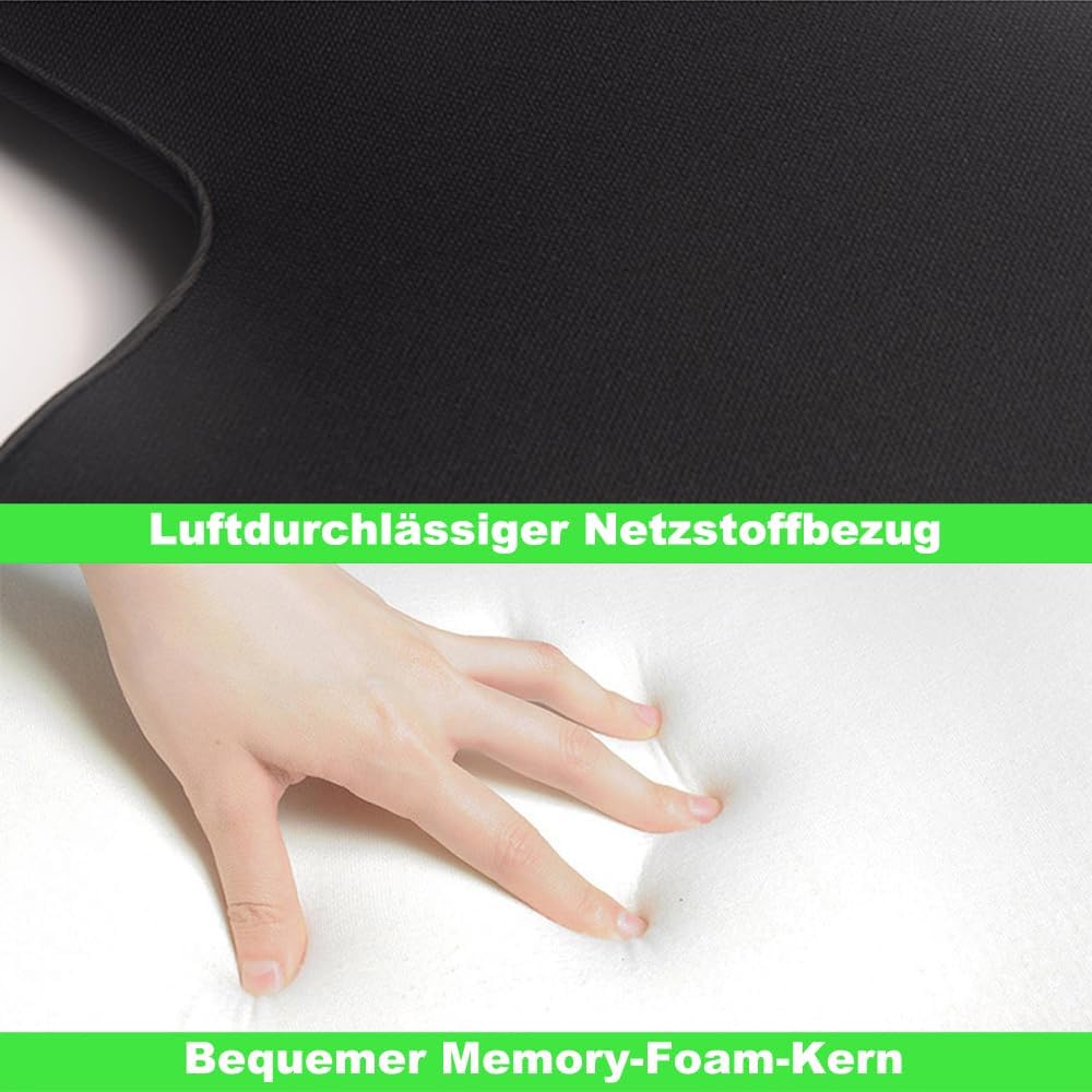 Ergonomisches Lendenwirbelstützkissen, Memory-Schaum-Rückenkissen für Autositze, Lendenkissen, Rückenstützkissen, Auto-Lendenwirbelstützkissen für Fahrer – Bild 5