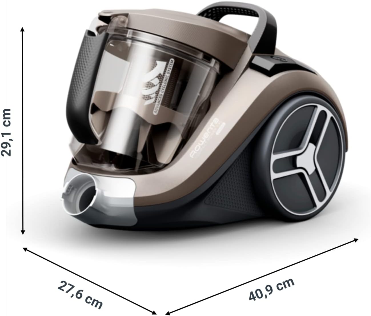 Rowenta Compact Power XXL Animal Beutelloser Staubsauger, 900 Watt, 3-Stufen-Filtersystem, XXL-Kapazität, 8,80 m Reinigungsradius, inklusive umfangreichem Zubehör, Bronze, RO4B50 – Bild 7