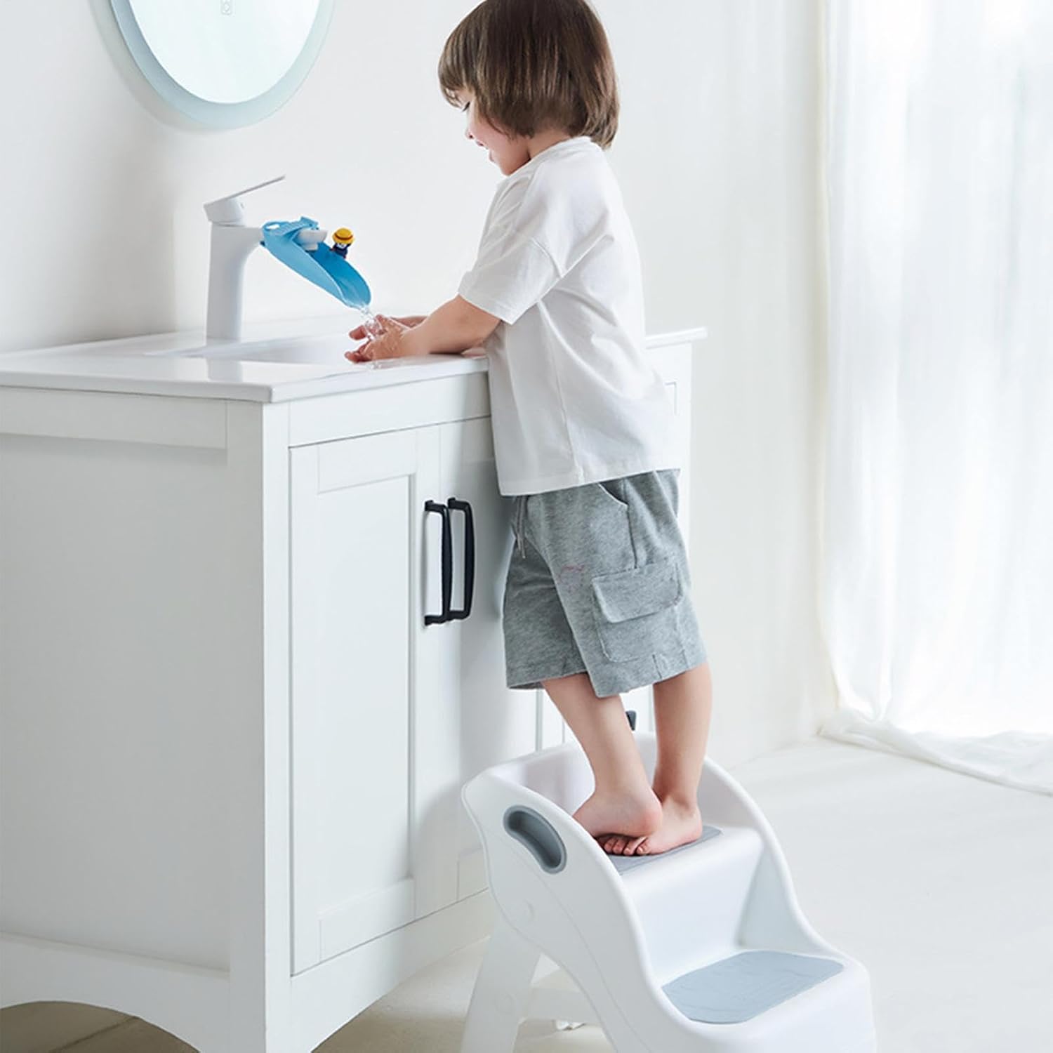 Wasserhahnverlängerung für – Cartoon-Wasserhahn-Adapter | Spritzwassergeschütztes Silikon, wassersparendes Design, spielerisches Design, geeignet für Badezimmer, Küche – Bild 3