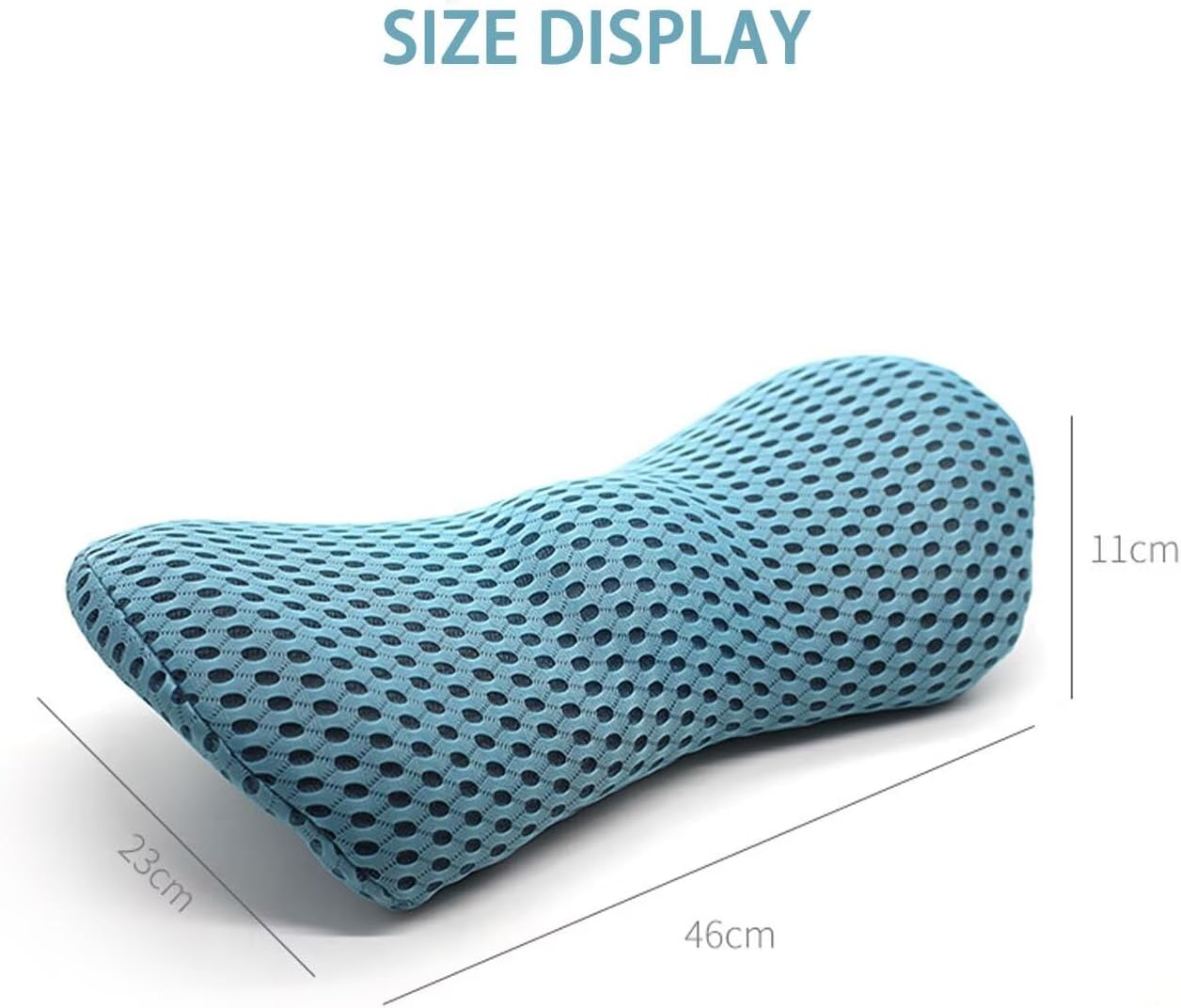 Lendenkissen Memory Foam Lendenstützkissen zum Schlafen 46 x 23 x 11 cm, Rückenschmerzkissen für Bett/Stuhl/Autositz/Bürostuhl, zur Linderung von Schmerzen im unteren Rücken – Bild 2