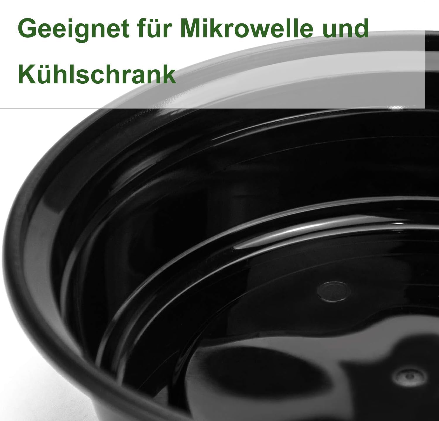 AKOLAFE 25 Stück runde Meal-Prep-Boxen mit Deckel, 1000 ml, Meal-Prep-Boxen aus Kunststoff, wiederverwendbare Meal-Prep-Behälter, Lunchbox aus Kunststoff, luftdicht, mikrowellen-, spülmaschinenfest – Bild 4