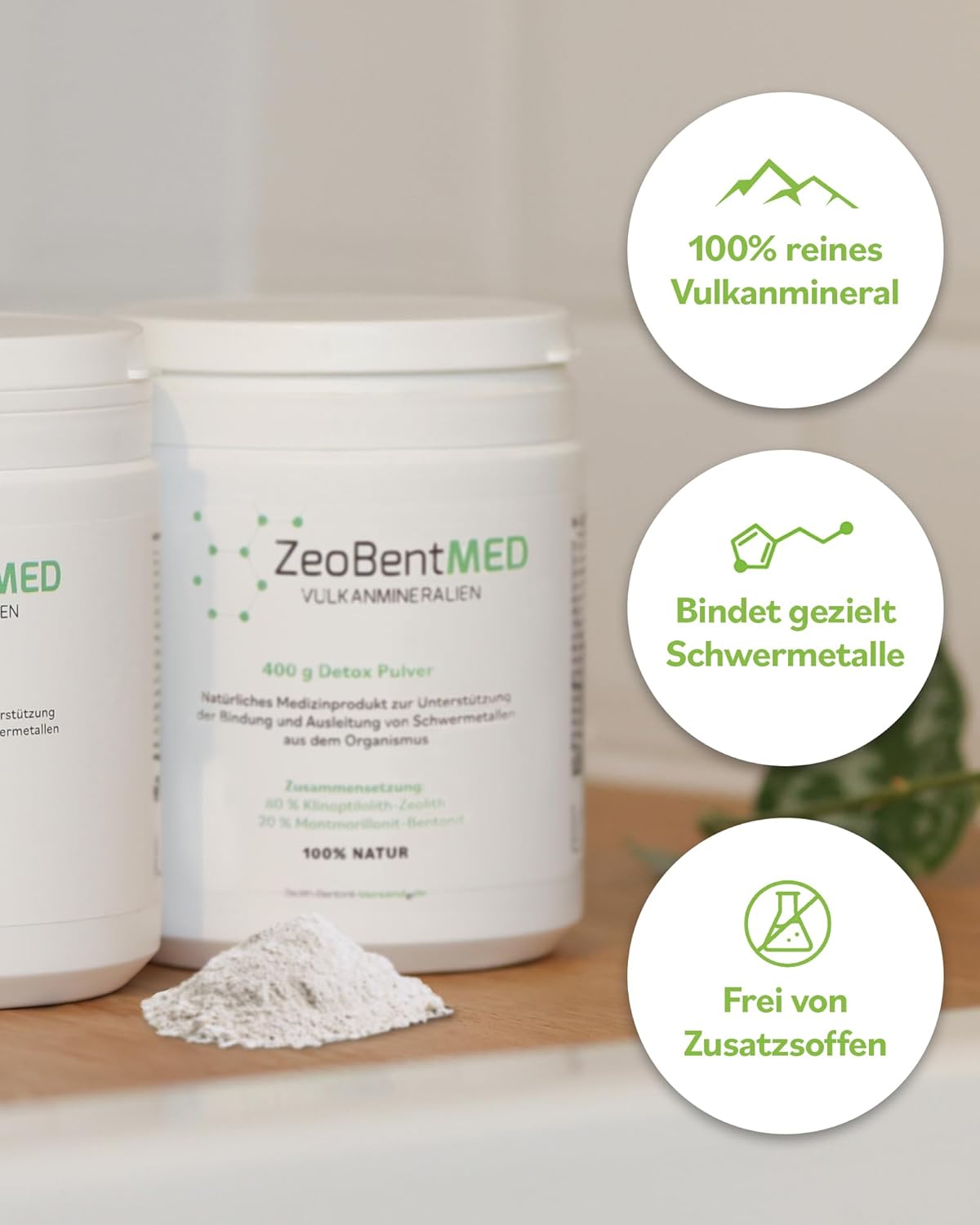 Zeobent MED Detox-Pulver 400g – Bild 3