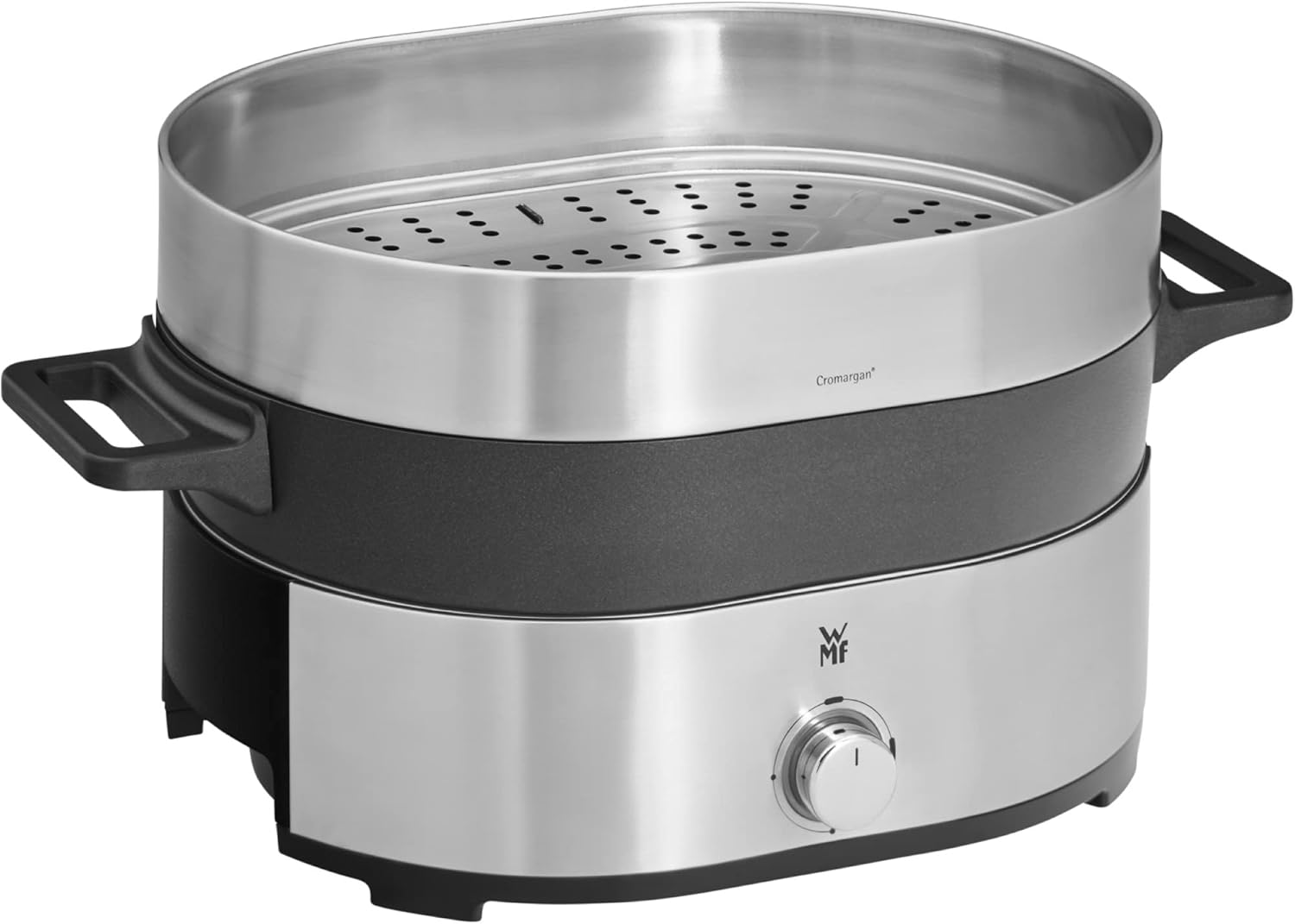 WMF Lono Hot Pot & Dampfgarer elektrisch 3,6 l, chinesisches Fondue für 6 Personen, elektrischer Dampfgarer, Dampfaufsatz für Dim Sum, Bao, Garkorb, 1700 W, Edelstahl matt – Bild 4