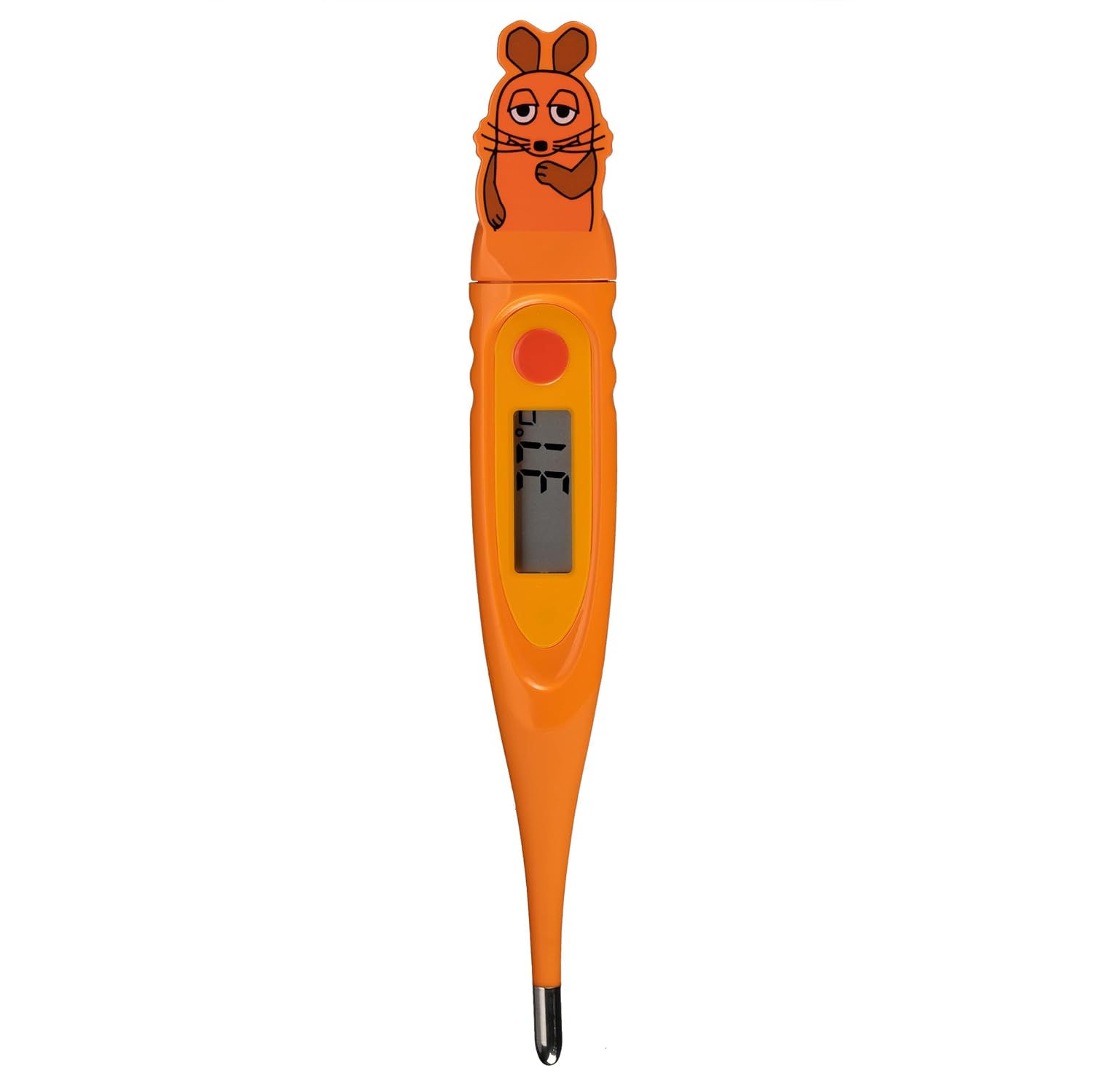DieMaus Digitales Fieberthermometer für Kinder, 2D-Design, flexible Spitze, 10 Sekunden Messzeit, Fieberalarm, Speicher, wasserdicht, CE-geprüft – Bild 2