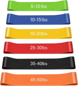 Fitnessbänder 6er-Set, Latex-Wider...