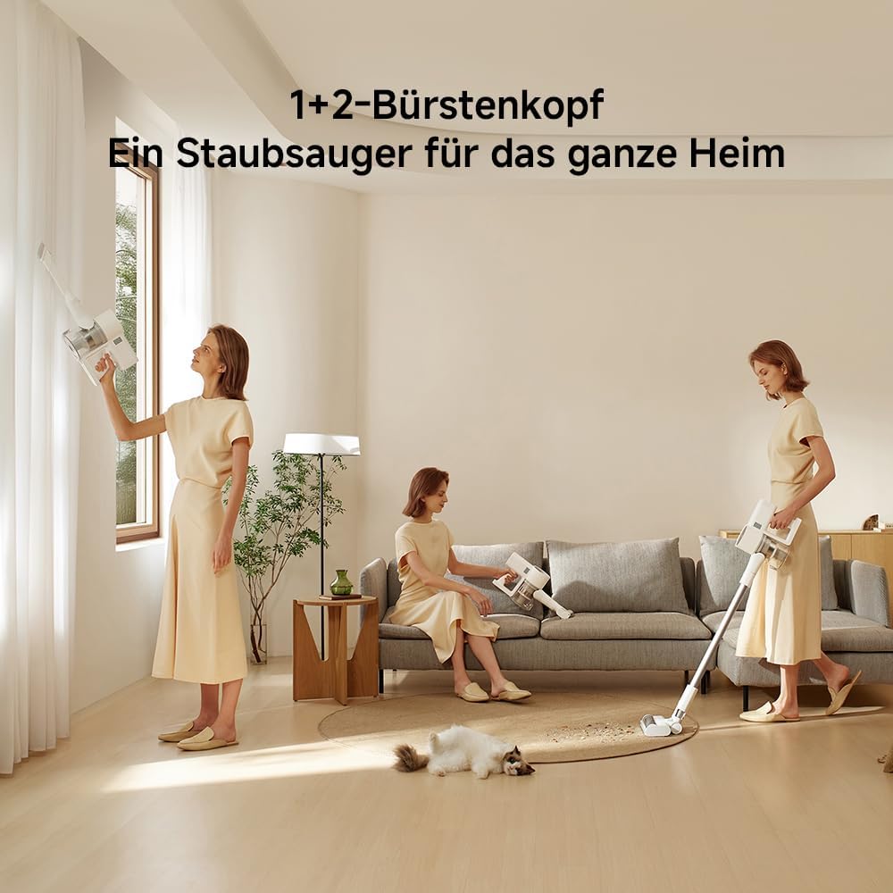 XIAOMI G20 Akku-Staubsauger, 25 kPa/150 AW Saugleistung, bis zu 60 Minuten Laufzeit, 99,9 % Filterleistung, Bodensuchscheinwerfer, Akku-Staubsauger für Hartböden, Teppiche und Tierhaare – Bild 4