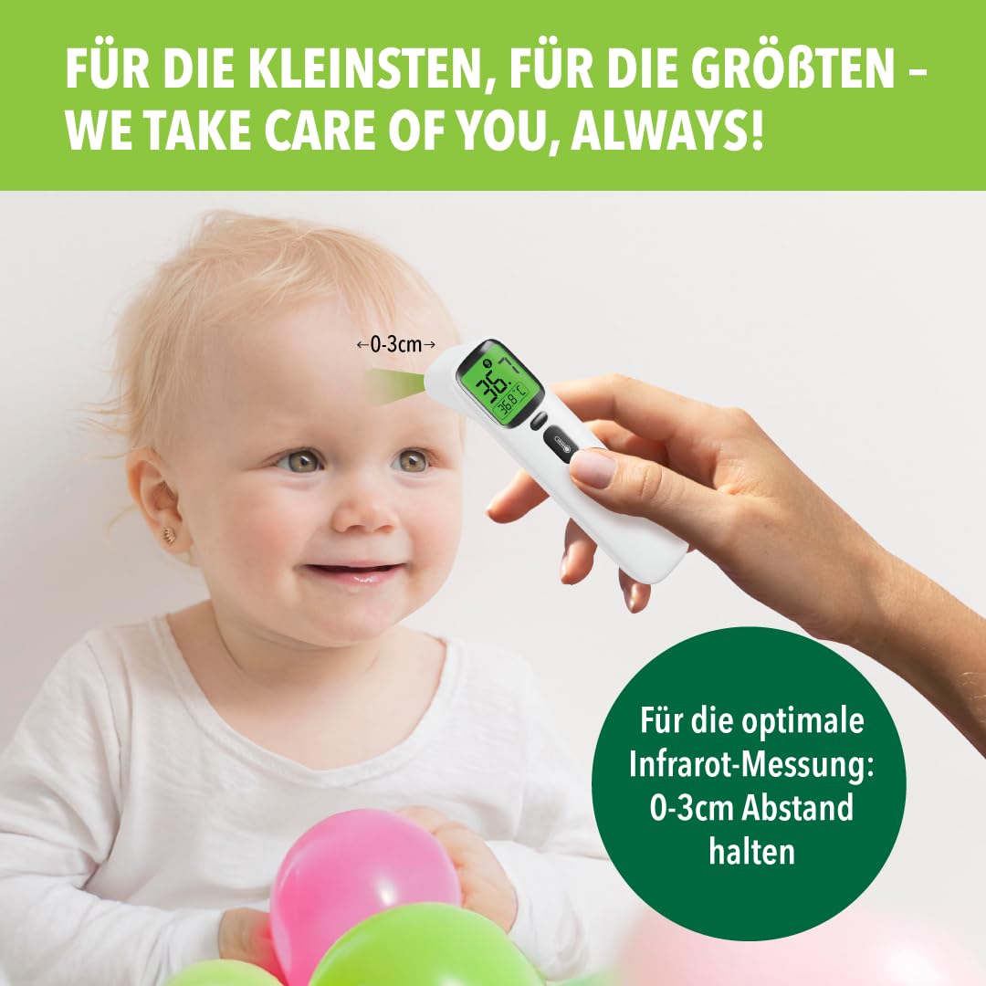 Digitales Fieberthermometer für Babys, Kinder und Erwachsene, Infrarot-Thermometer zur Fiebermessung, Fieberalarm, Stirnthermometer berührungslos, Fiebermessgerät vielseitig einsetzbar – Bild 4