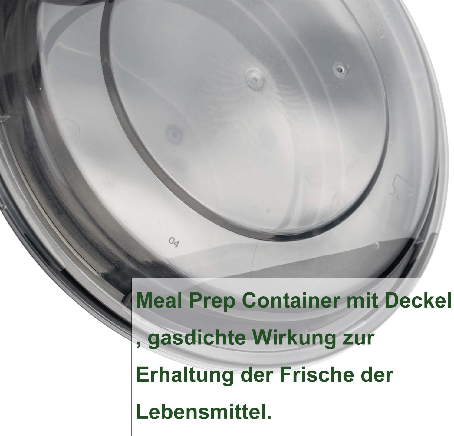 AKOLAFE 25 Stück runde Meal-Prep-Boxen mit Deckel, 1000 ml, Meal-Prep-Boxen aus Kunststoff, wiederverwendbare Meal-Prep-Behälter, Lunchbox aus Kunststoff, luftdicht, mikrowellen-, spülmaschinenfest – Bild 3