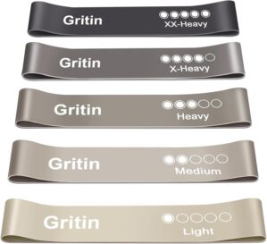 Gritin Fitnessbänder (5er Set) Wid...