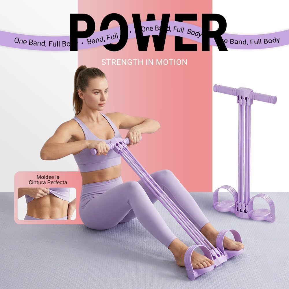 Widerstandsbänder, 2026 Widerstandsband mit Griff, Fußzugband, 6 Röhren, Widerstandsbänder, Fitnessband, Bauchtrainer, Ganzkörpertrainer für Beintrainer, Fitness, Yoga – Bild 2