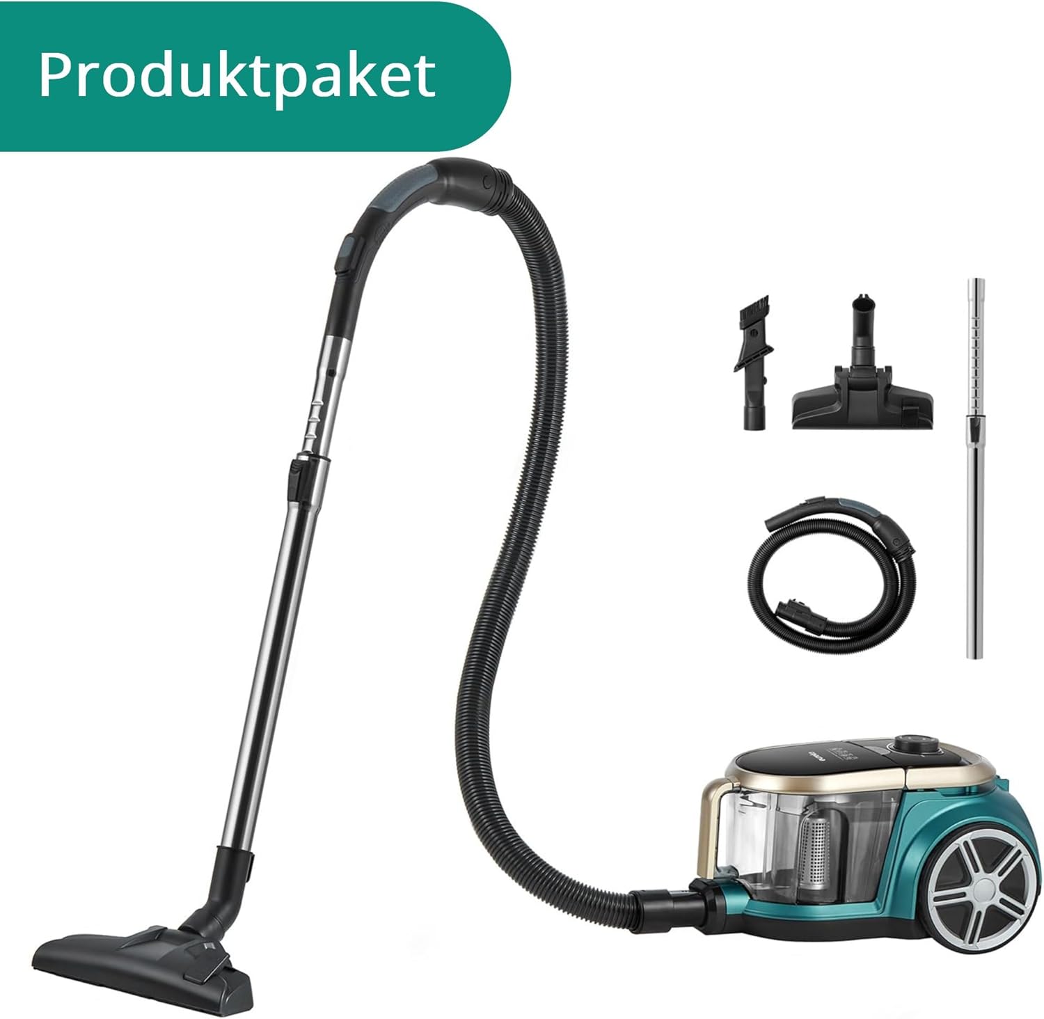 Eureka Apollo Beutelloser Staubsauger, leichter Zylinderstaubsauger mit Einzelzyklonsystem, 800-W-Leistungseffizienzmotor, 2,2-Liter-Staubbehälter, für Teppiche und Hartböden, Grün – Bild 7