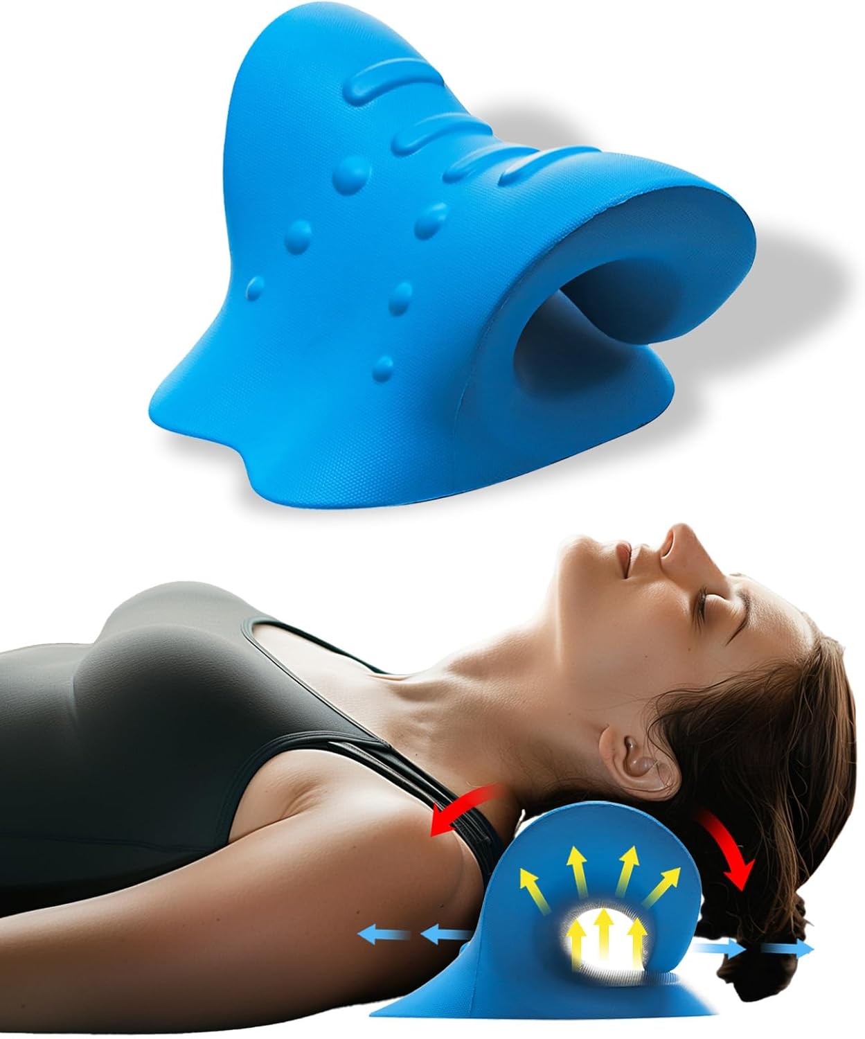 Reiteag Cloudy Neck, Neck Cloud Original, Nackendehner, orthopädischer Testsieger, Premium Nackenhöcker-Weg-Korrekturkissen, lindert Verspannungen und Steifheit im Nacken