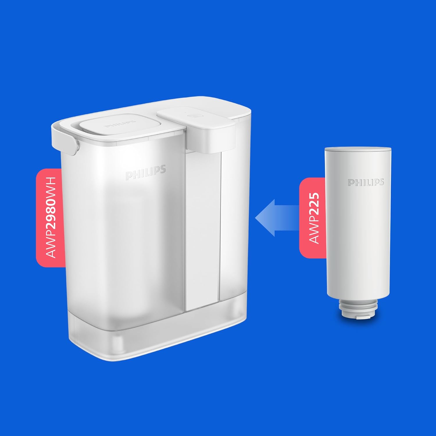 Philips Water Instant-Wasserfilterkrug (3 l) – sauberes und wohlschmeckendes Wasser in Sekundenschnelle – inklusive 1× Aroma + Filter, reduziert Chlor und Blei, behält Mineralien – Bild 8