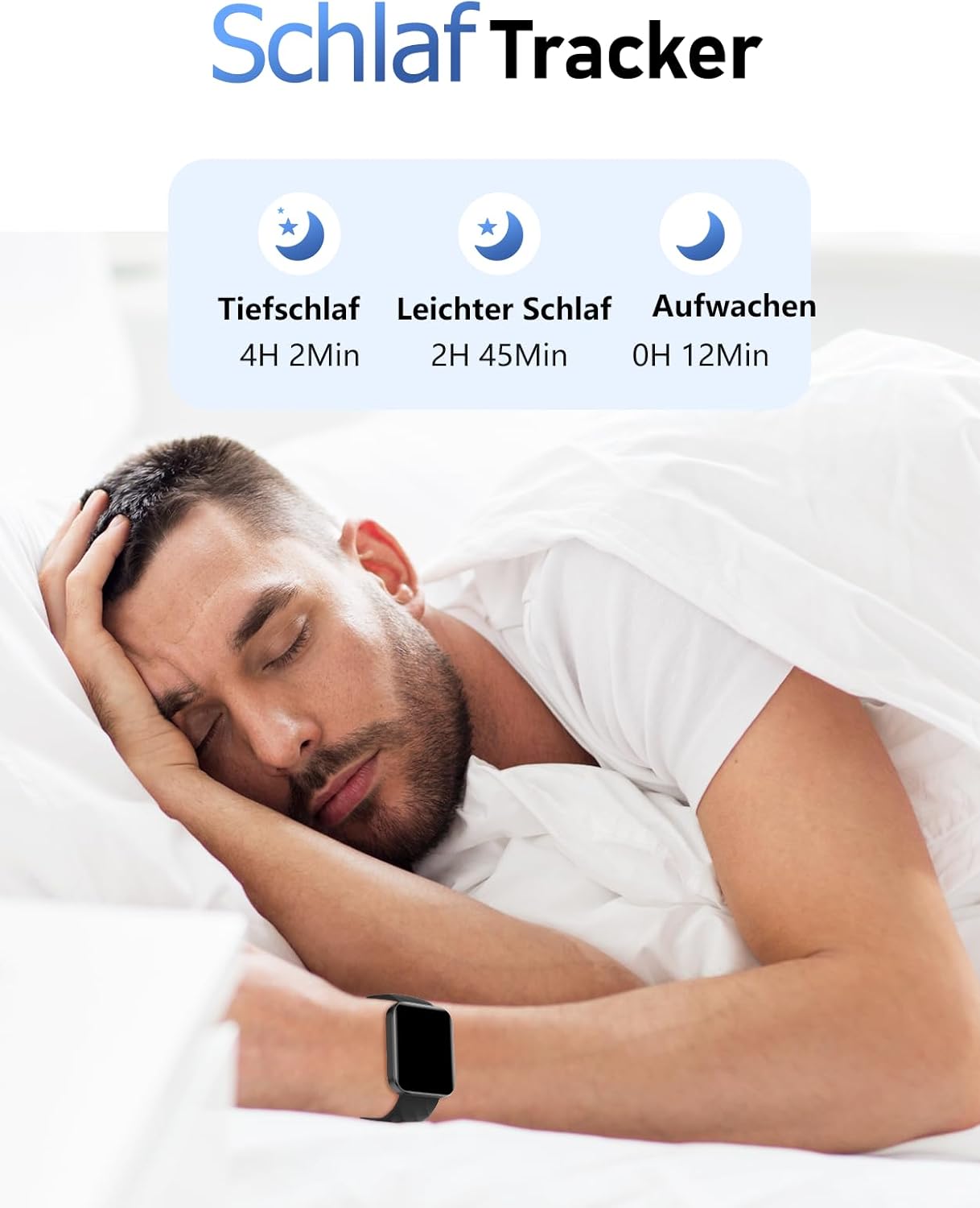 HUAKUA Smartwatch mit Telefonfunktion für Damen und Herren, über 100 Sportmodi, Fitnessuhr mit Herzfrequenzmesser, SpO2-Messung, Schlafüberwachung, Nachrichten für Android iOS – Bild 5